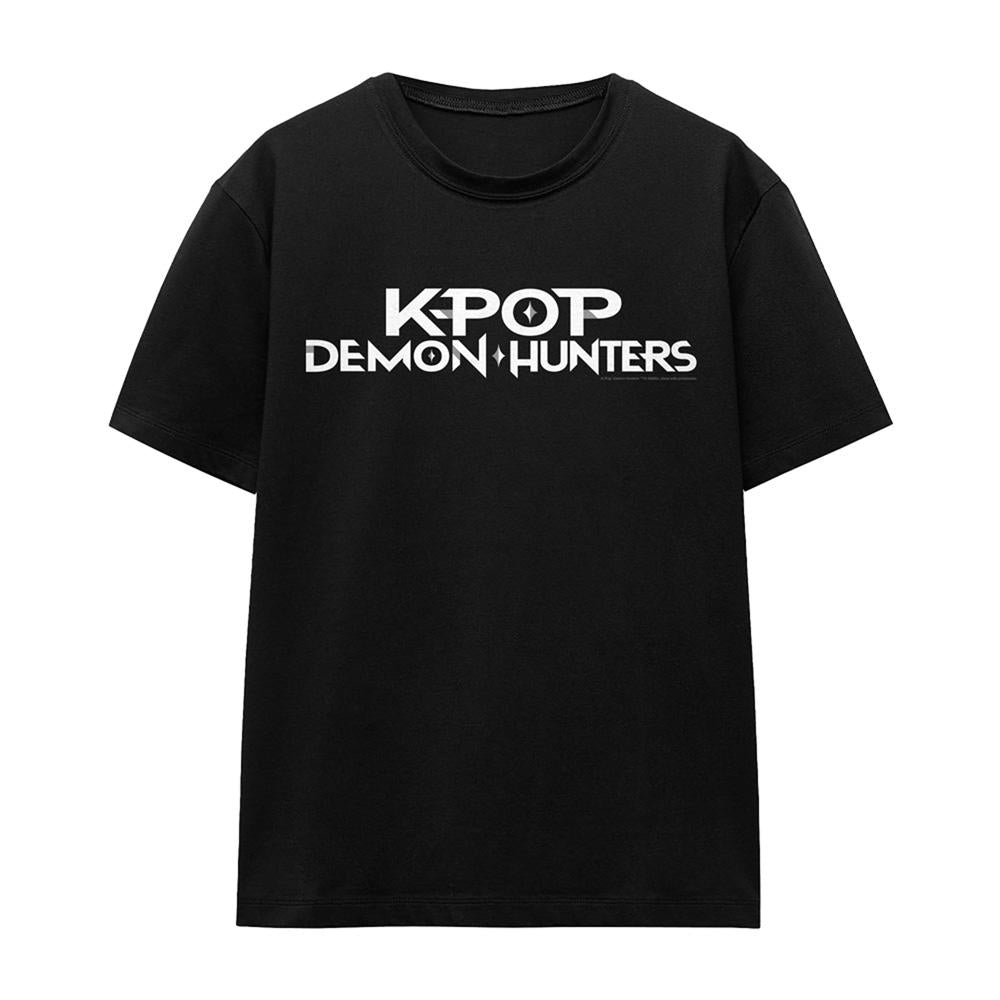 Black-White - Front - K-Pop Demon Hunters Womens-Ladies Logo T-Shirt