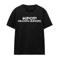 Black-White - Front - K-Pop Demon Hunters Womens-Ladies Logo T-Shirt