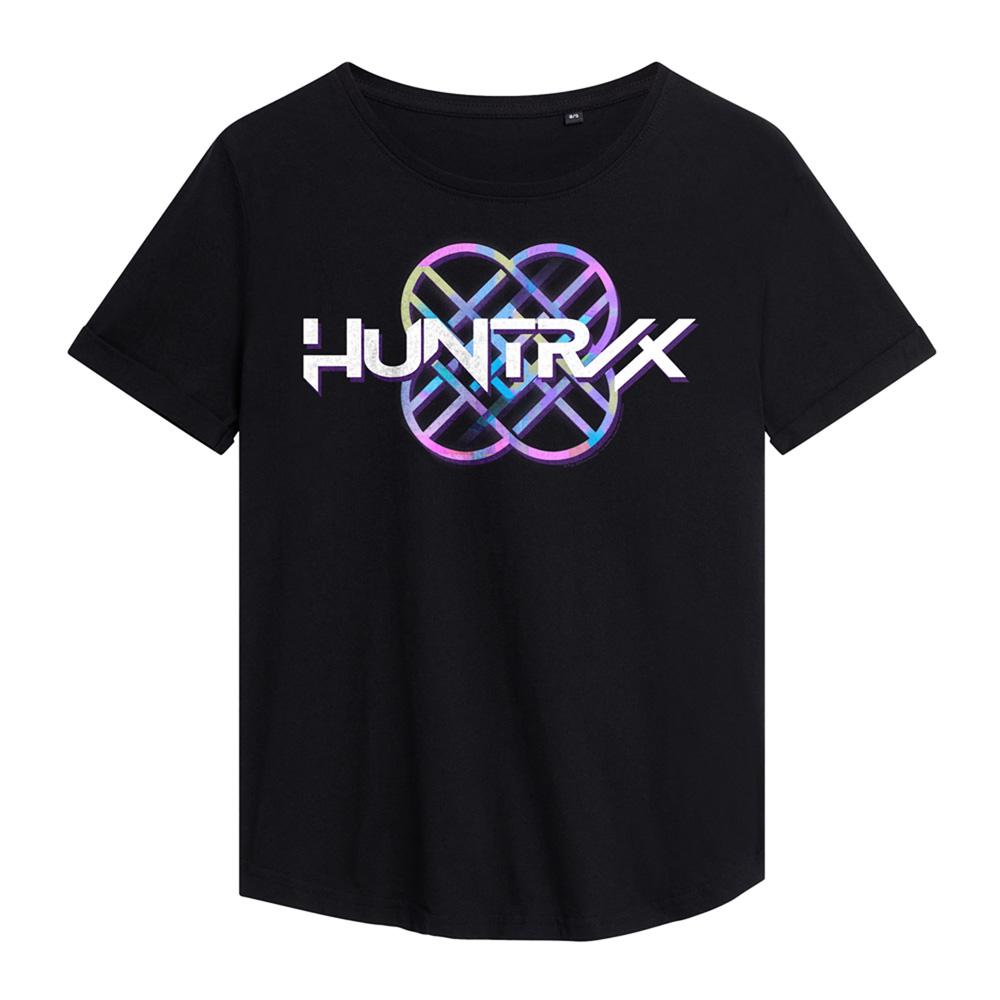 Black - Front - K-Pop Demon Hunters Womens-Ladies Huntr-X Pastel Logo T-Shirt