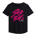 Black - Front - K-Pop Demon Hunters Womens-Ladies Saja Boys Logo Fashion T-Shirt
