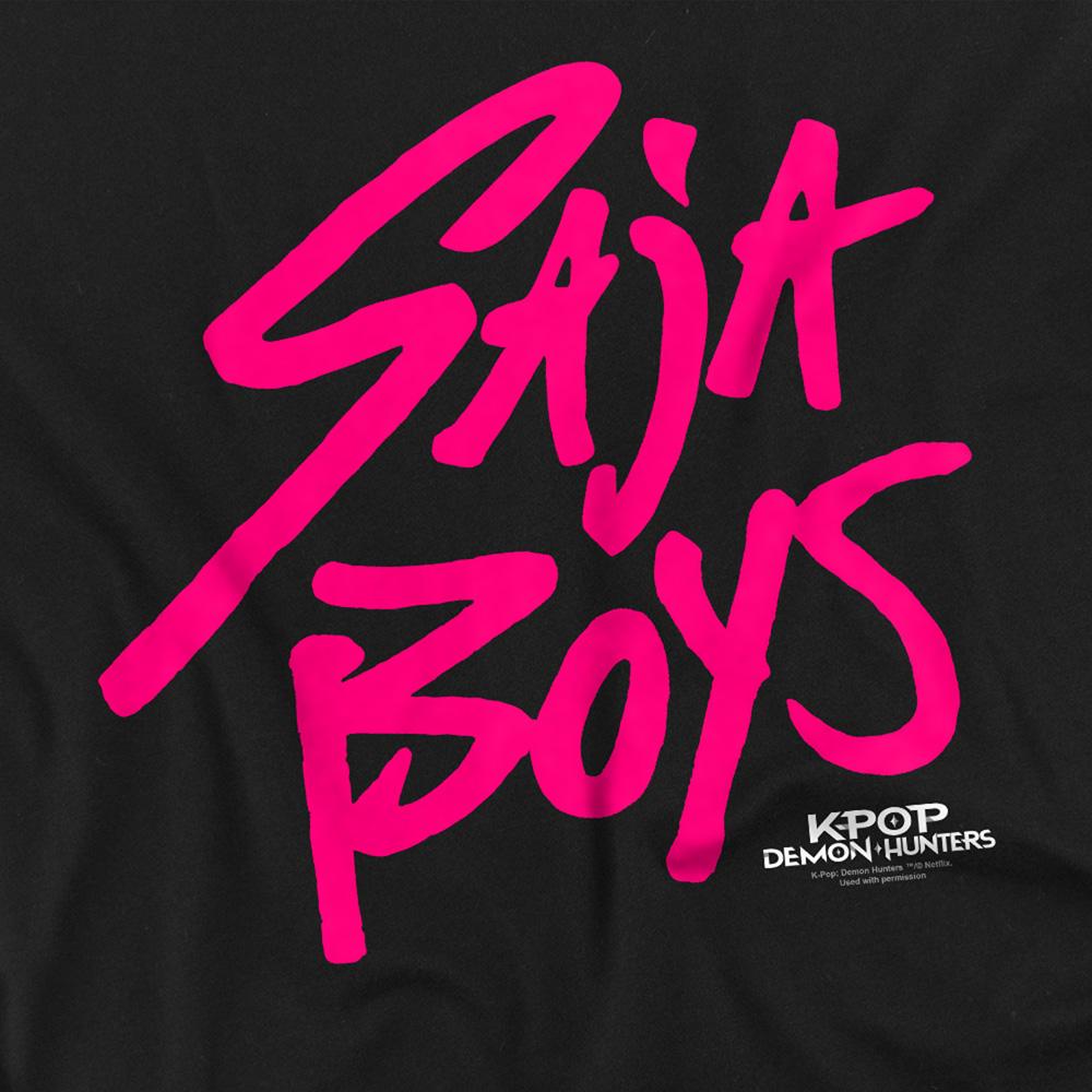 Black-Pink - Side - K-Pop Demon Hunters Unisex Adult Saja Boys Logo Long-Sleeved T-Shirt