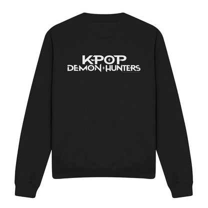 Black-White - Front - K-Pop Demon Hunters Unisex Adult Logo Sweatshirt