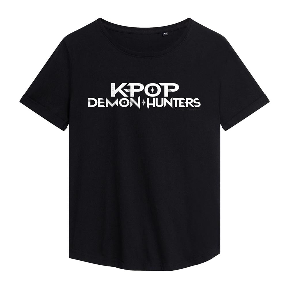 Black - Lifestyle - K-Pop Demon Hunters Womens-Ladies Logo Fashion T-Shirt