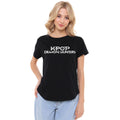 Black - Front - K-Pop Demon Hunters Womens-Ladies Logo Fashion T-Shirt