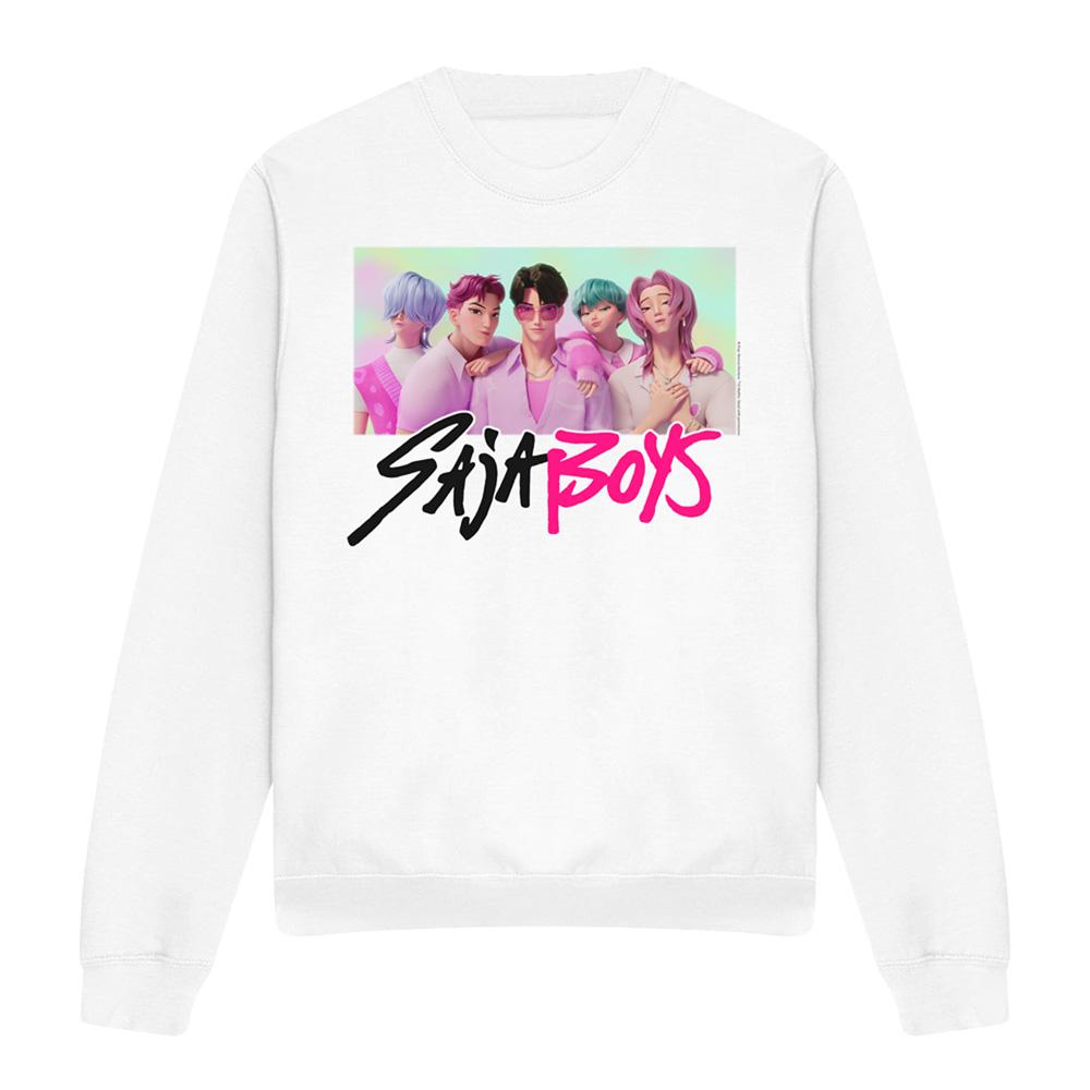 White - Lifestyle - K-Pop Demon Hunters Unisex Adult Saja Boys Photo Frame Sweatshirt