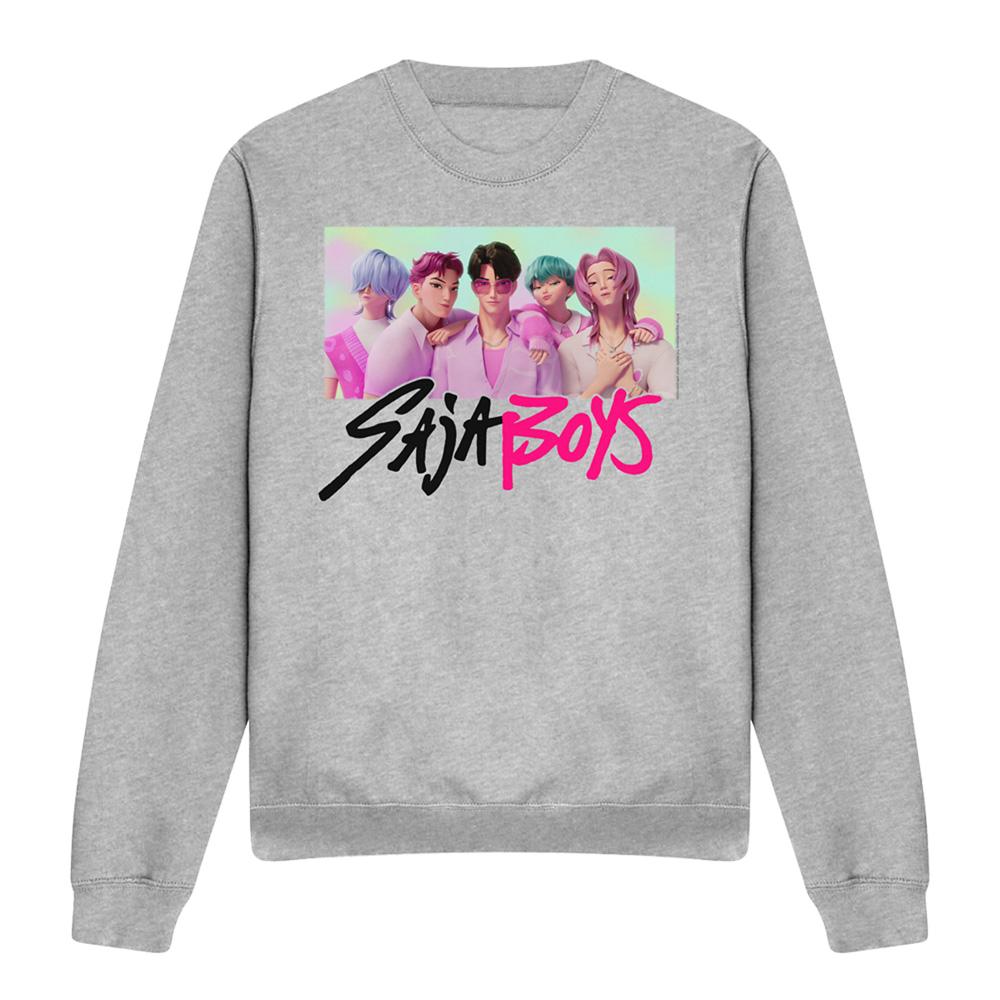 Heather Grey - Front - K-Pop Demon Hunters Unisex Adult Saja Boys Photo Frame Sweatshirt