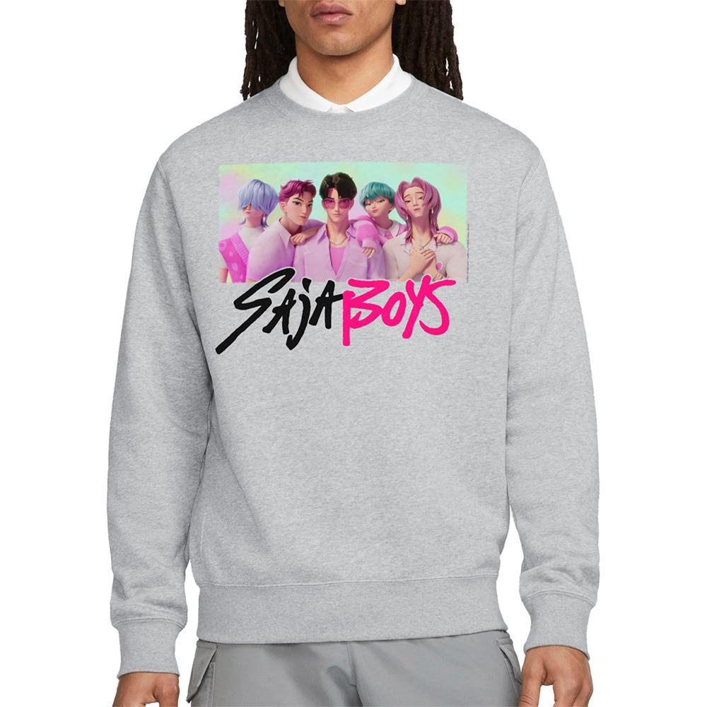 Heather Grey - Lifestyle - K-Pop Demon Hunters Unisex Adult Saja Boys Photo Frame Sweatshirt