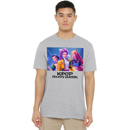 Heather Grey - Lifestyle - K-Pop Demon Hunters Unisex Adult Huntr-X T-Shirt