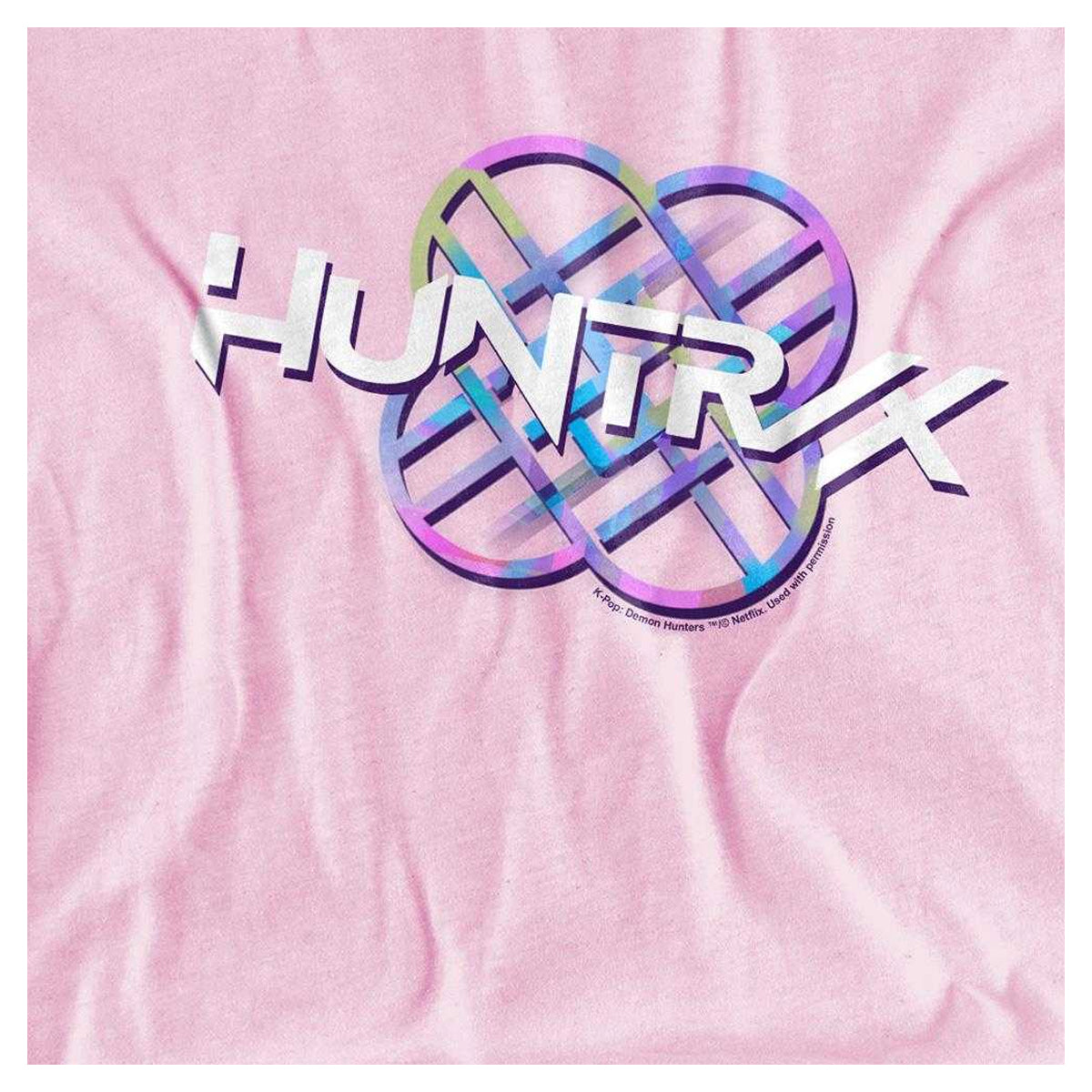 Light Pink - Side - K-Pop Demon Hunters Childrens-Kids Pastel Logo T-Shirt