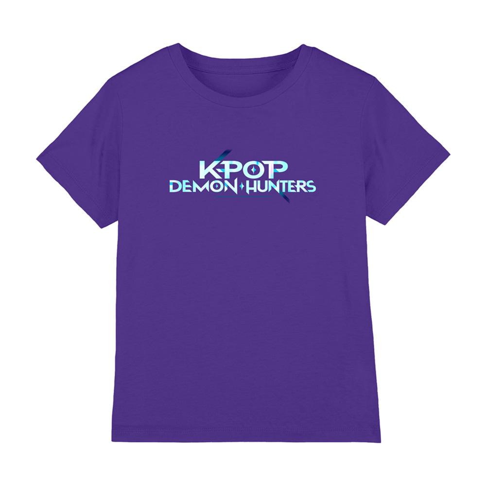 Purple - Front - K-Pop Demon Hunters Childrens-Kids Logo T-Shirt
