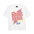 White - Front - David Bowie Girls Rebel Rebel T-Shirt