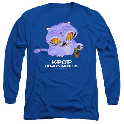 Royal Blue - Front - K-Pop Demon Hunters Unisex Adult Cute Derpy Tiger Long-Sleeved T-Shirt