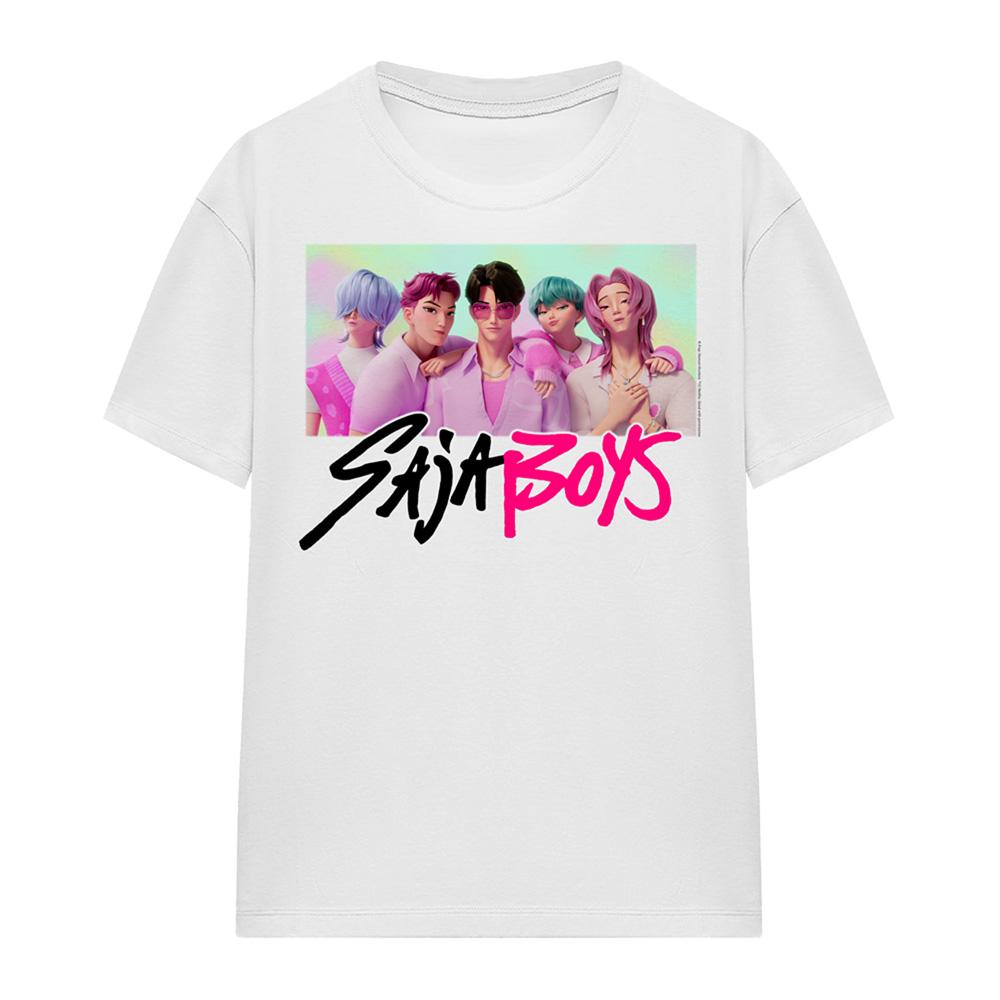 White - Lifestyle - K-Pop Demon Hunters Womens-Ladies Saja Boys Photo Frame T-Shirt