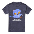 Heather Navy - Lifestyle - K-Pop Demon Hunters Unisex Adult Cute Derpy Tiger Heather T-Shirt