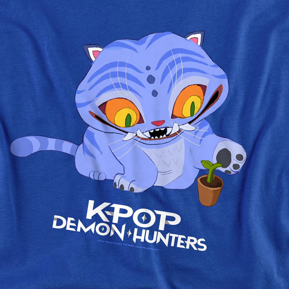 Royal Blue - Back - K-Pop Demon Hunters Unisex Adult Cute Derpy Tiger Sweatshirt