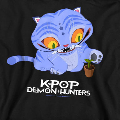 Black - Back - K-Pop Demon Hunters Unisex Adult Cute Derpy Tiger Sweatshirt