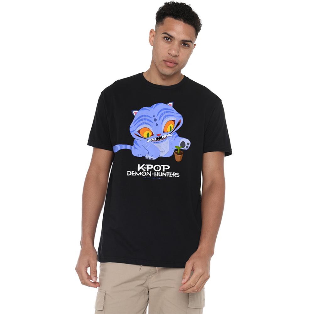Black - Lifestyle - K-Pop Demon Hunters Unisex Adult Cute Derpy Tiger T-Shirt