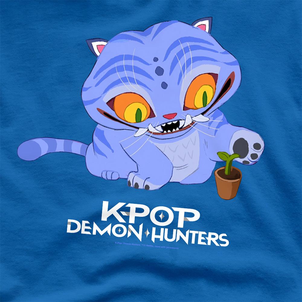 Royal Blue - Back - K-Pop Demon Hunters Unisex Adult Cute Derpy Tiger T-Shirt
