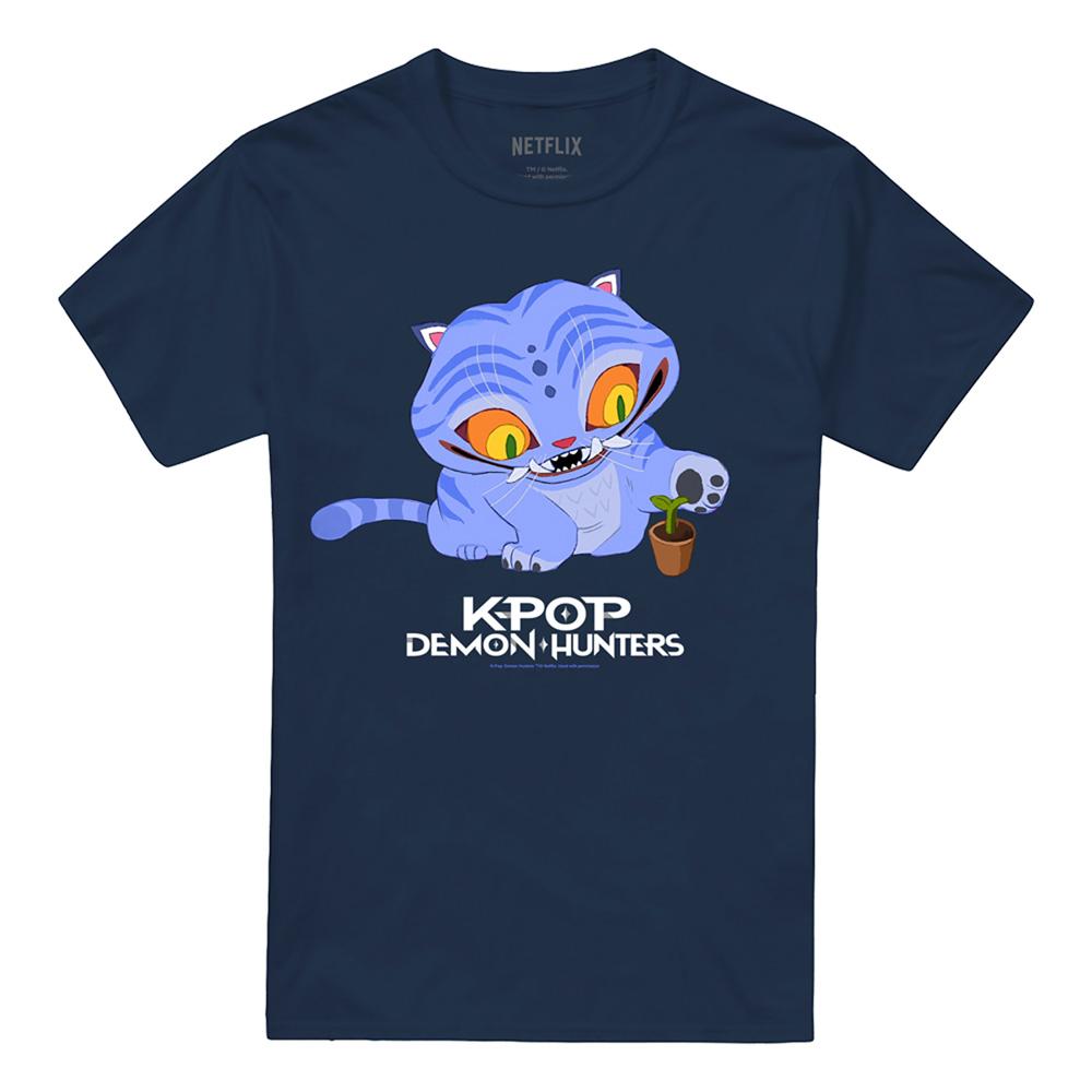 Navy - Lifestyle - K-Pop Demon Hunters Unisex Adult Cute Derpy Tiger T-Shirt