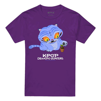 Purple - Front - K-Pop Demon Hunters Unisex Adult Cute Derpy Tiger T-Shirt