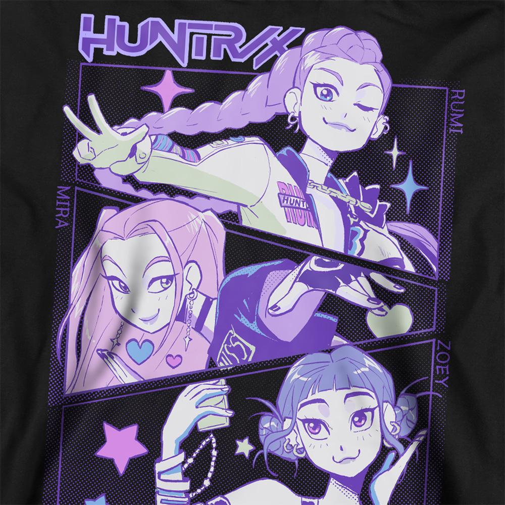 Black - Back - K-Pop Demon Hunters Unisex Adult Huntr-X Anime Sweatshirt