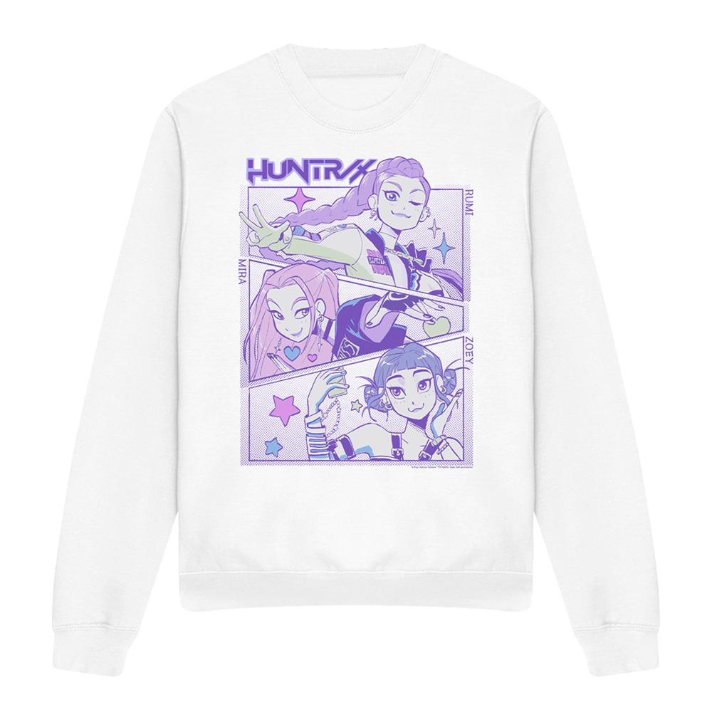 White - Front - K-Pop Demon Hunters Unisex Adult Huntr-X Anime Sweatshirt