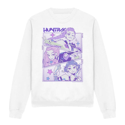 White - Front - K-Pop Demon Hunters Unisex Adult Huntr-X Anime Sweatshirt