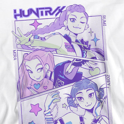 White - Back - K-Pop Demon Hunters Unisex Adult Huntr-X Anime Sweatshirt