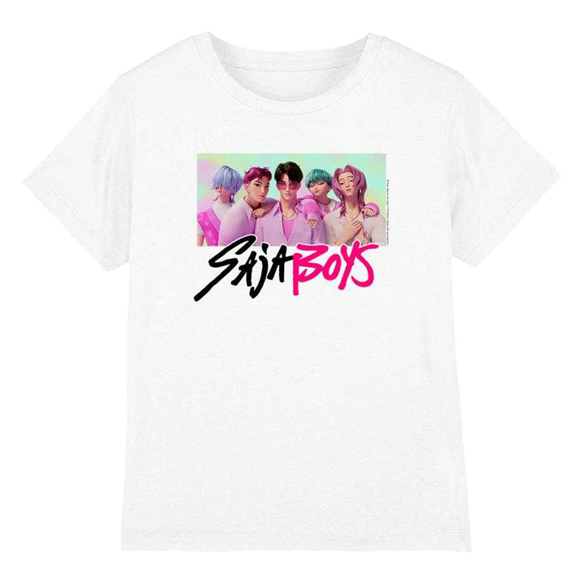 White - Front - K-Pop Demon Hunters Childrens-Kids Saja Boys Photo Frame T-Shirt