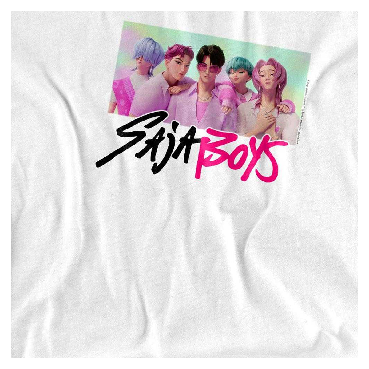 White - Side - K-Pop Demon Hunters Childrens-Kids Saja Boys Photo Frame T-Shirt