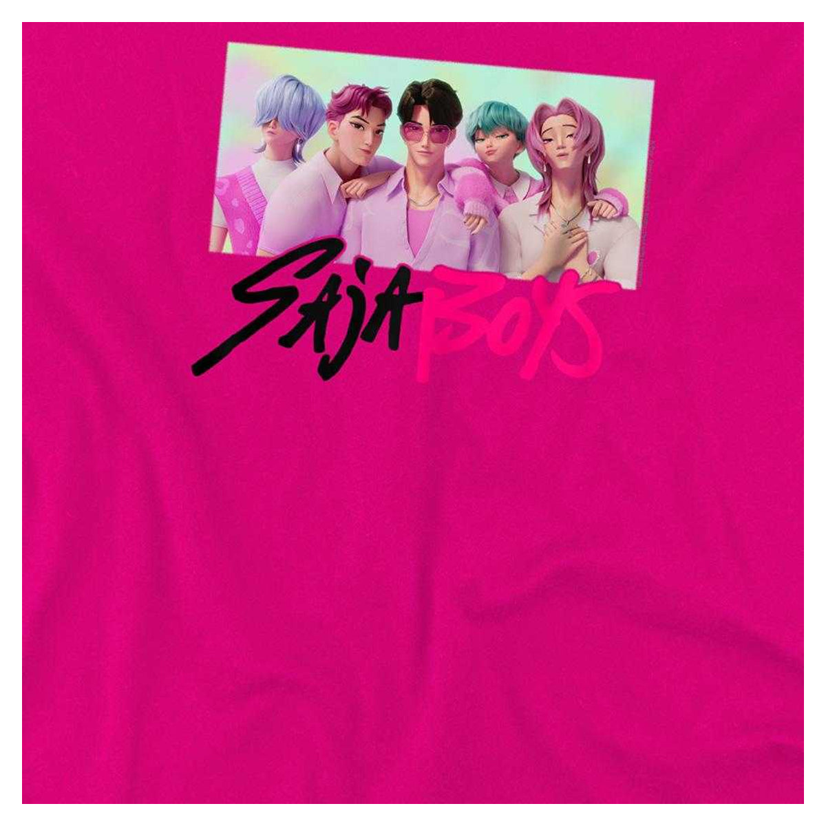 Fuchsia - Side - K-Pop Demon Hunters Childrens-Kids Saja Boys Photo Frame T-Shirt