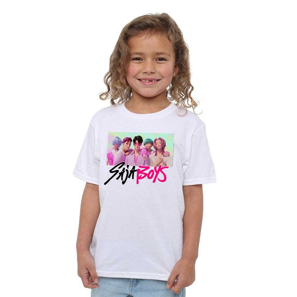 White - Lifestyle - K-Pop Demon Hunters Childrens-Kids Saja Boys Photo Frame T-Shirt