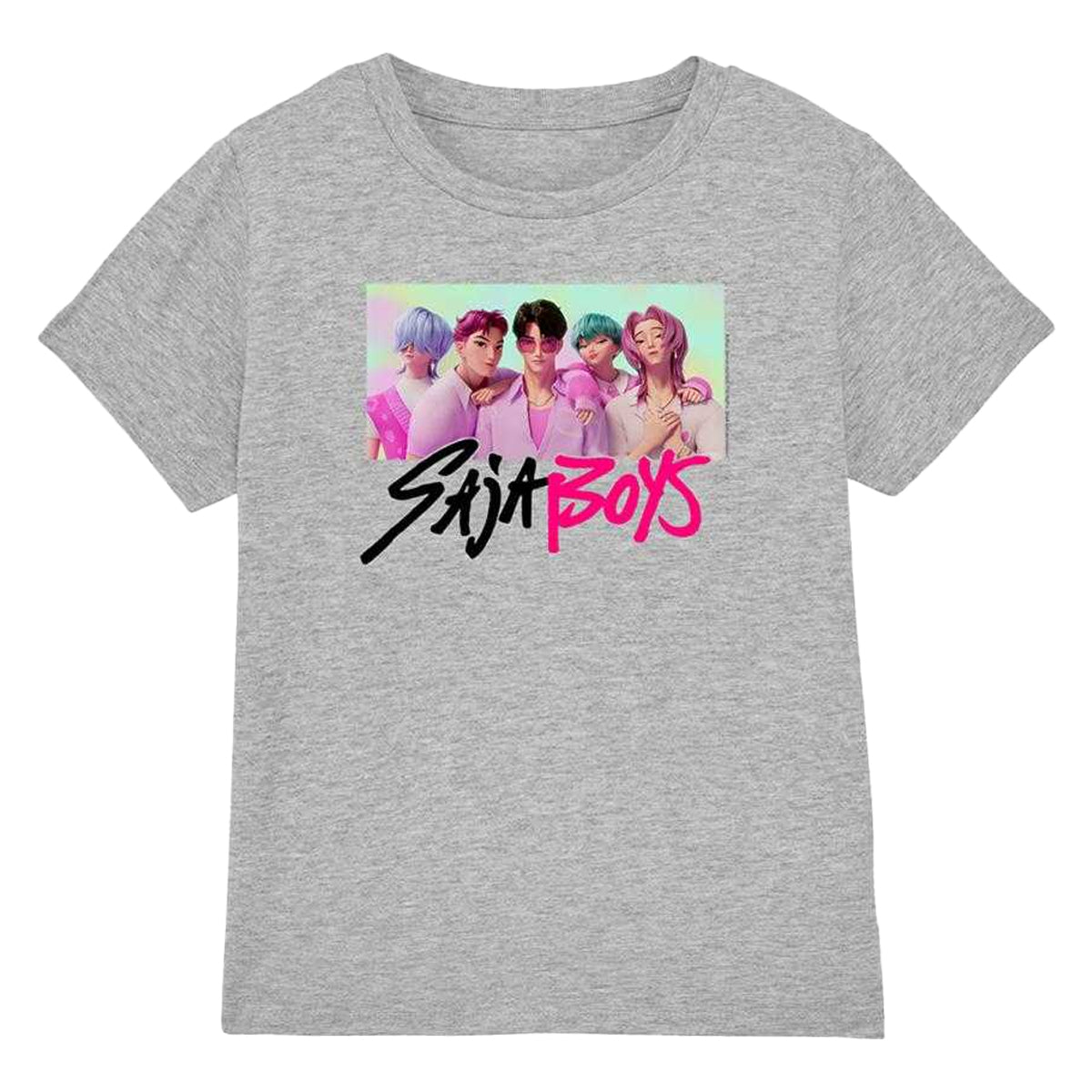 Heather Grey - Front - K-Pop Demon Hunters Childrens-Kids Saja Boys Photo Frame T-Shirt
