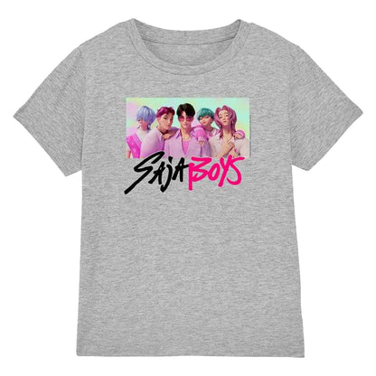 Heather Grey - Front - K-Pop Demon Hunters Childrens-Kids Saja Boys Photo Frame T-Shirt