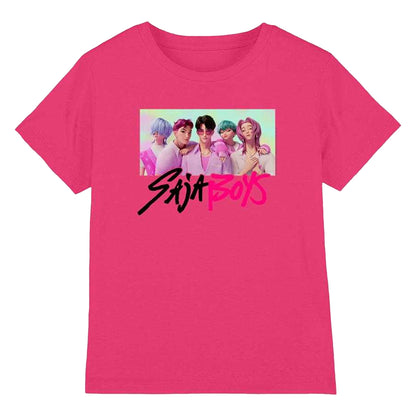 Fuchsia - Front - K-Pop Demon Hunters Childrens-Kids Saja Boys Photo Frame T-Shirt