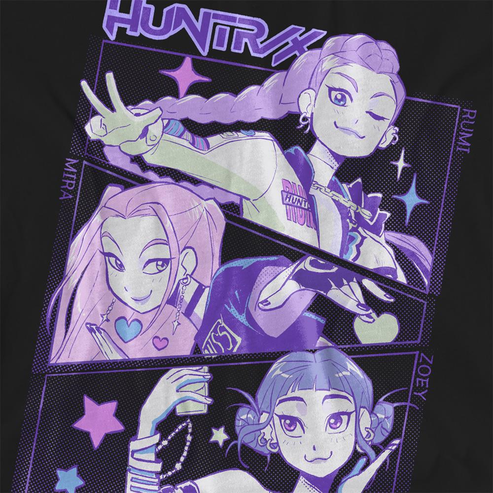 Black - Back - K-Pop Demon Hunters Womens-Ladies Huntr-X Anime T-Shirt