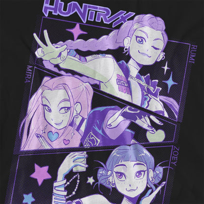 Black - Back - K-Pop Demon Hunters Womens-Ladies Huntr-X Anime T-Shirt