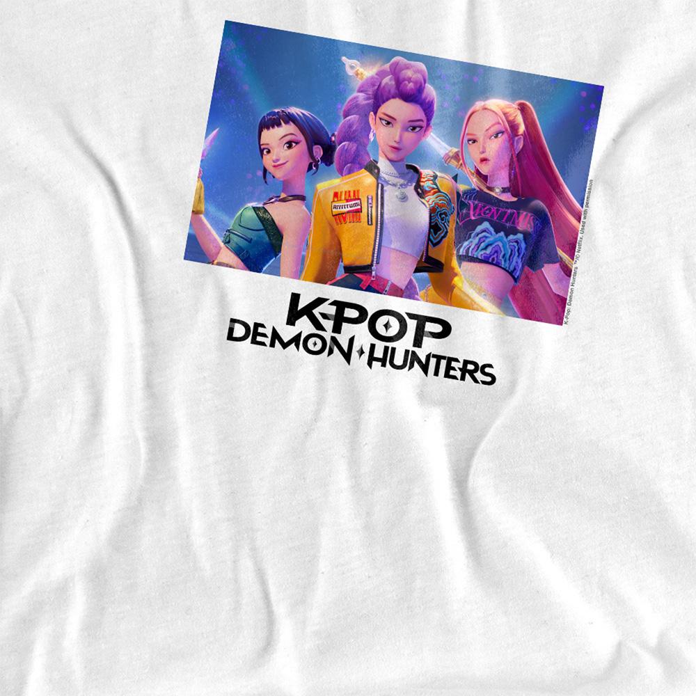 White - Pack Shot - K-Pop Demon Hunters Childrens-Kids Huntr-X T-Shirt