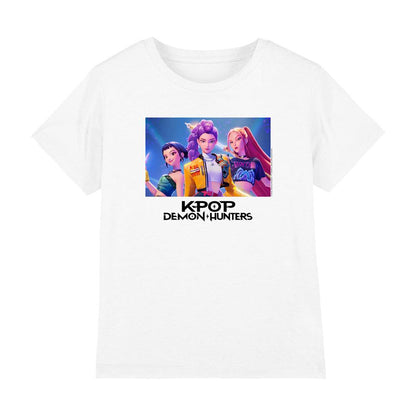 White - Front - K-Pop Demon Hunters Childrens-Kids Huntr-X T-Shirt