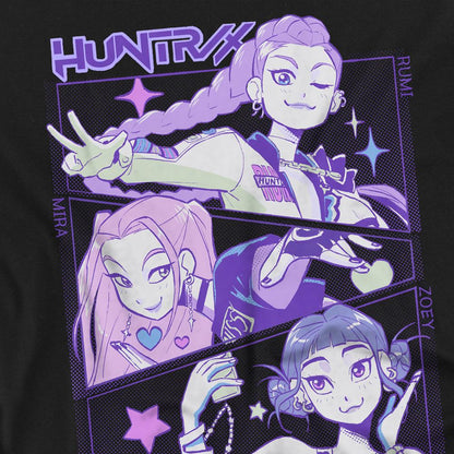 Black - Back - K-Pop Demon Hunters Unisex Adult Huntr-X Anime Long-Sleeved T-Shirt