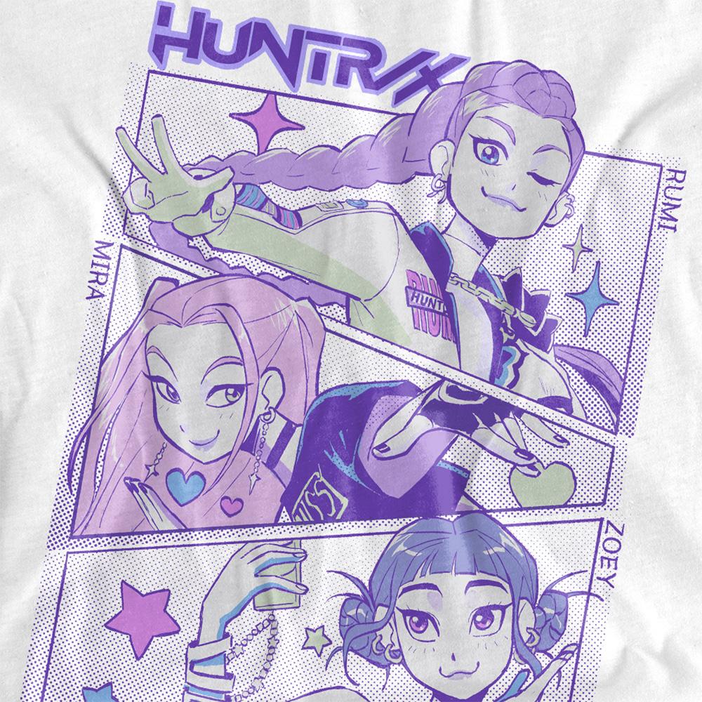 White - Back - K-Pop Demon Hunters Unisex Adult Huntr-X Anime Long-Sleeved T-Shirt