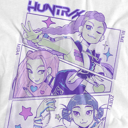White - Back - K-Pop Demon Hunters Unisex Adult Huntr-X Anime Long-Sleeved T-Shirt