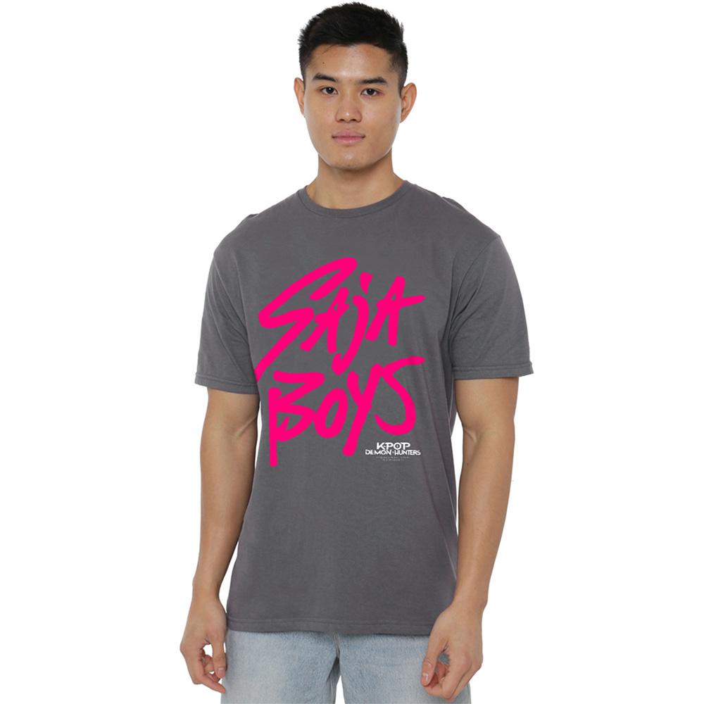 Charcoal - Lifestyle - K-Pop Demon Hunters Unisex Adult Saja Boys Logo T-Shirt