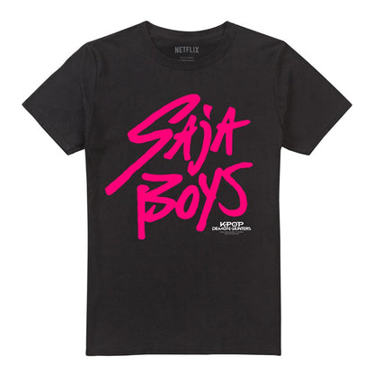 Black-Pink - Lifestyle - K-Pop Demon Hunters Unisex Adult Saja Boys Logo T-Shirt