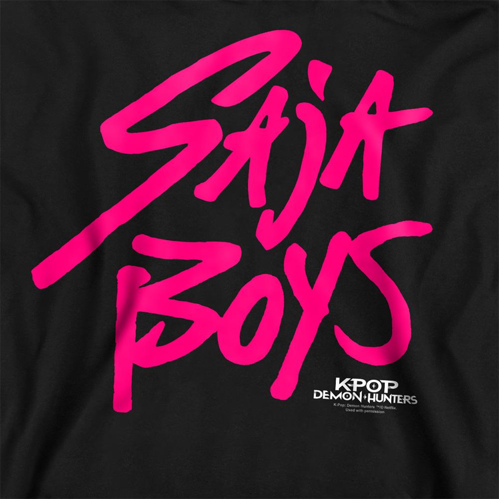 Black-Pink - Back - K-Pop Demon Hunters Unisex Adult Saja Boys Logo Sweatshirt
