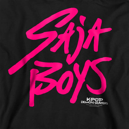 Black-Pink - Back - K-Pop Demon Hunters Unisex Adult Saja Boys Logo Sweatshirt
