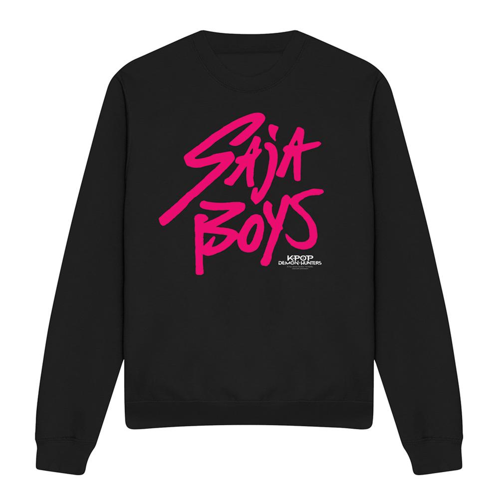Black-Pink - Lifestyle - K-Pop Demon Hunters Unisex Adult Saja Boys Logo Sweatshirt