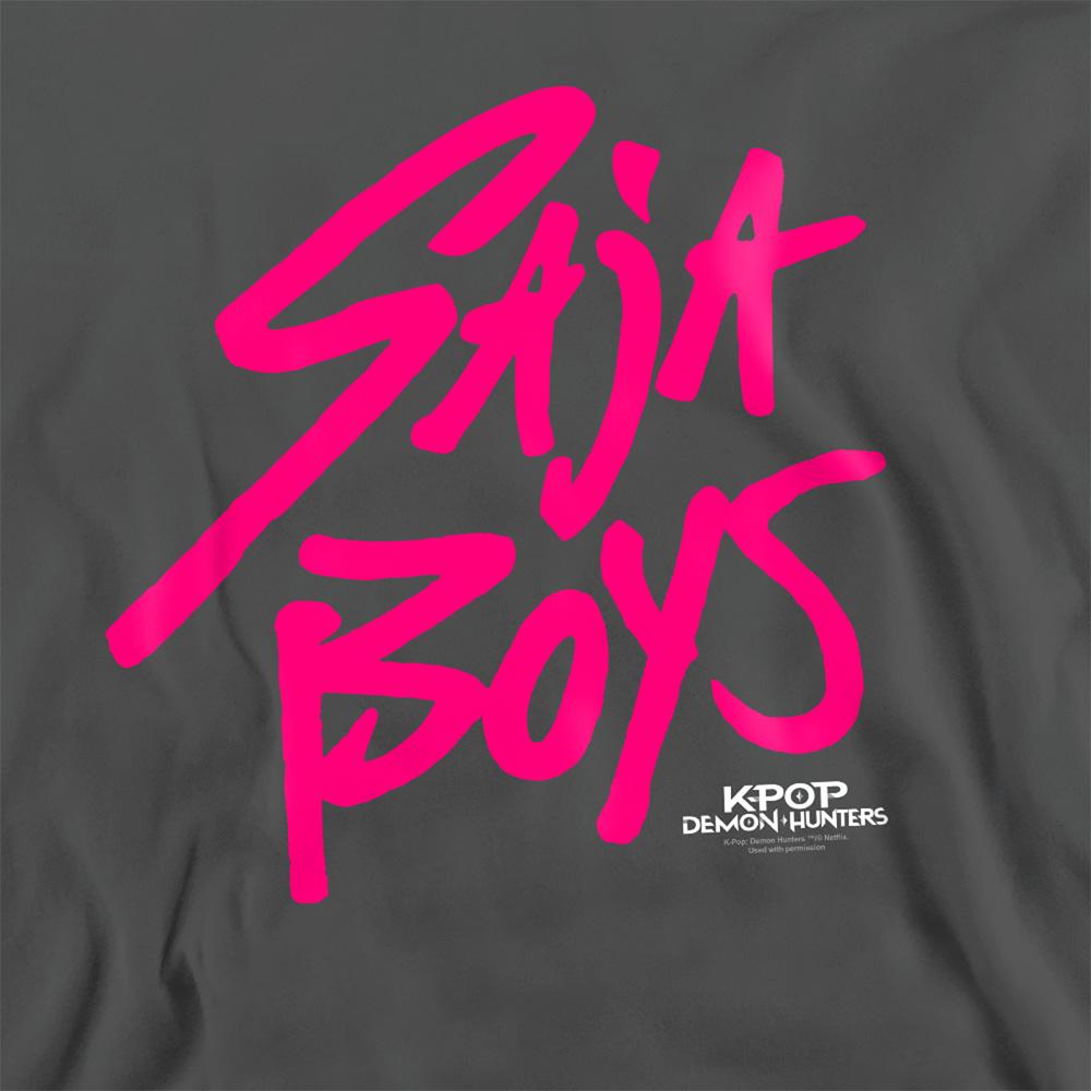 Charcoal - Back - K-Pop Demon Hunters Unisex Adult Saja Boys Logo Sweatshirt