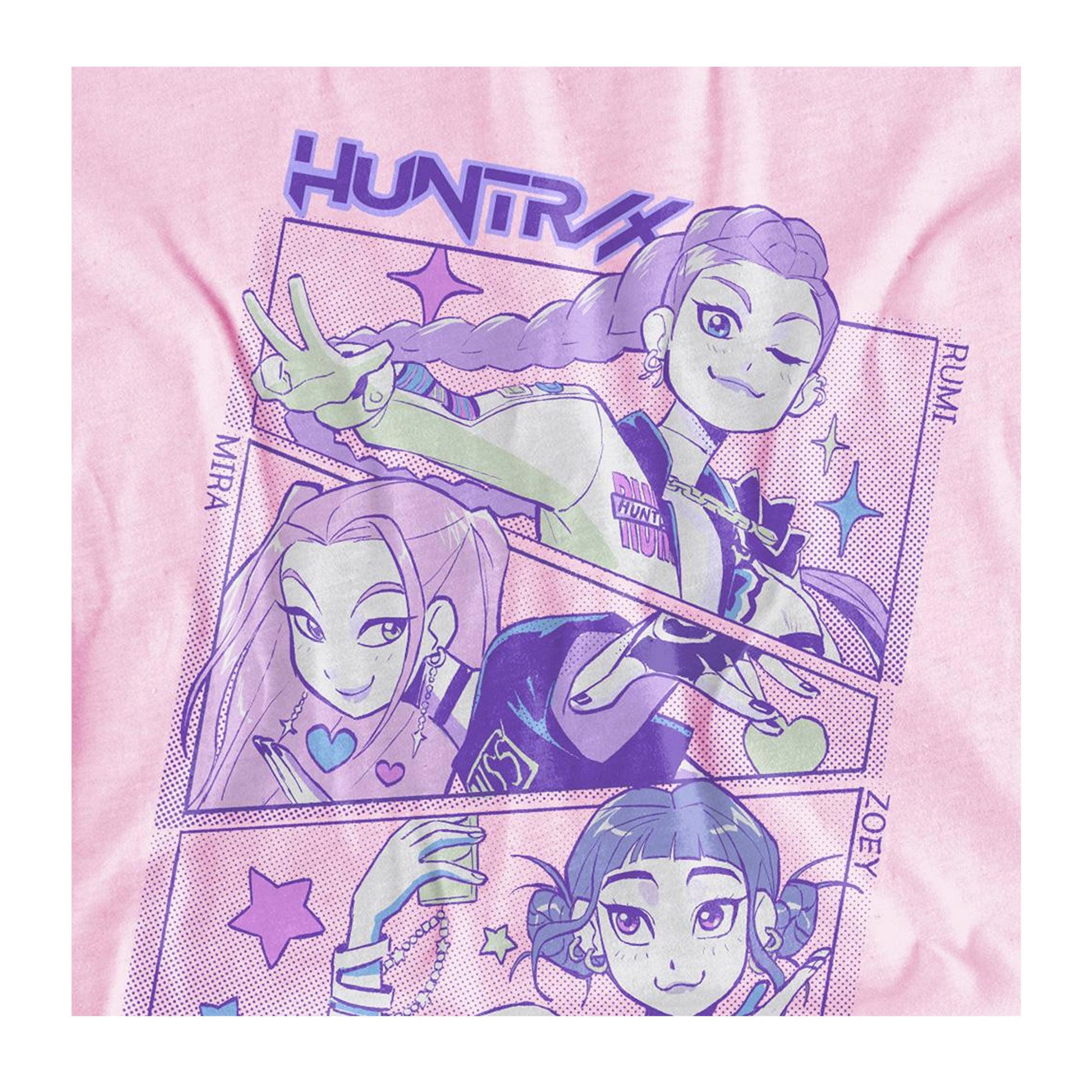 Light Pink - Side - K-Pop Demon Hunters Childrens-Kids Huntr-X Anime T-Shirt