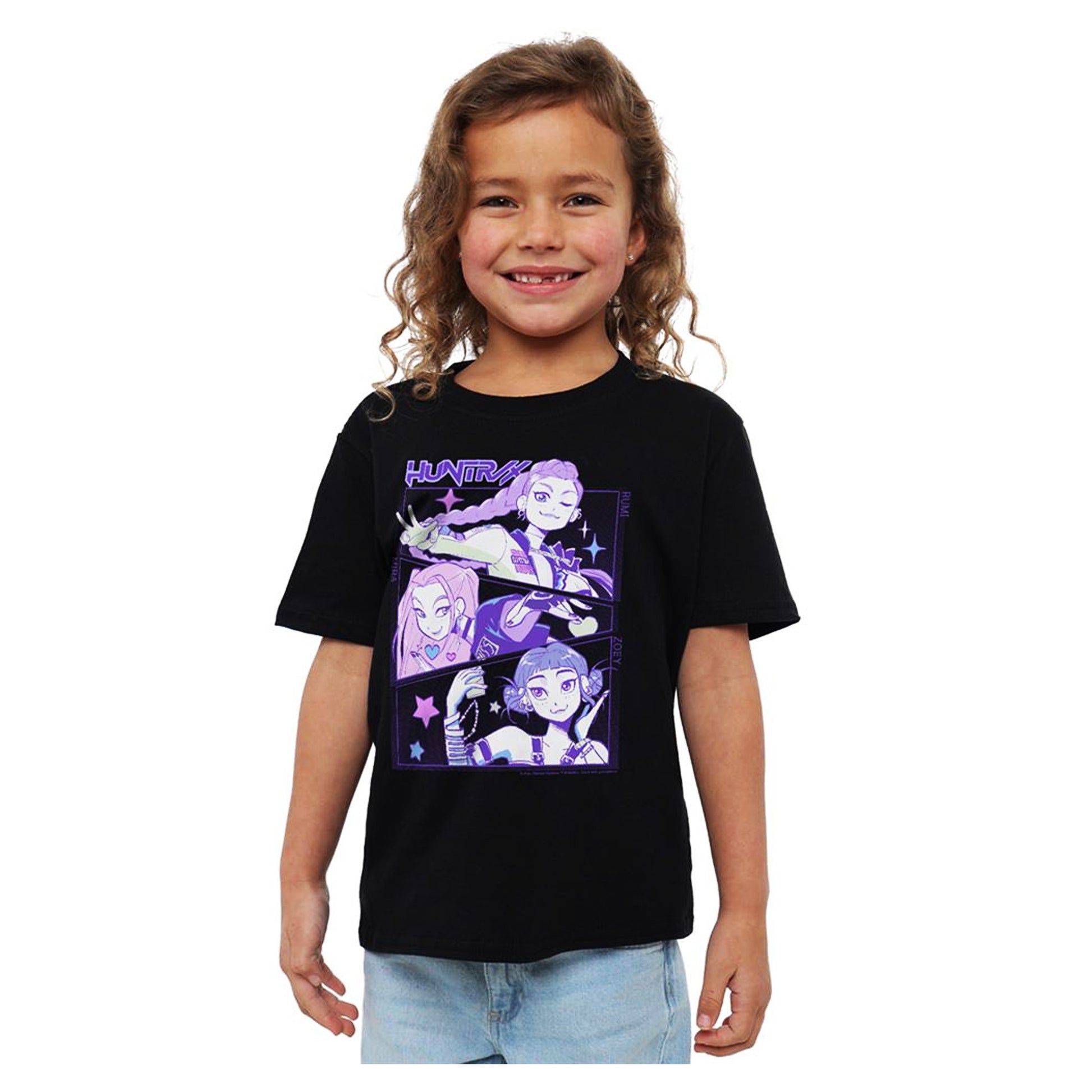 Black - Lifestyle - K-Pop Demon Hunters Childrens-Kids Huntr-X Anime T-Shirt